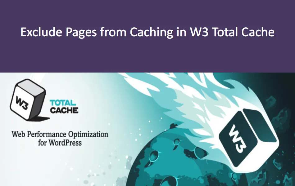 W3 Total Cache缓存排除教程：如何排除页面目录及特定内容